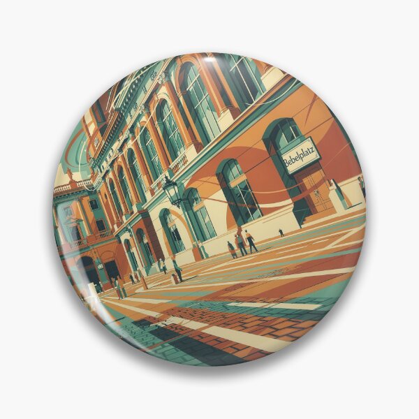 Item preview, Bebelplatz Berlin – Modern Retro Architecture Travel Poster designed and sold by Earth Celebration Designs.
