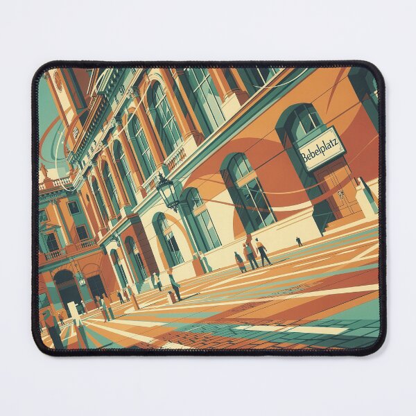 Item preview, Bebelplatz Berlin – Modern Retro Architecture Travel Poster designed and sold by Earth Celebration Designs.
