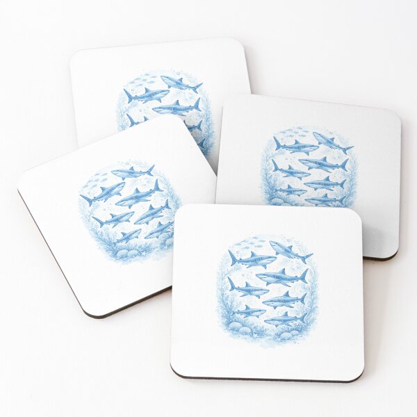 Item preview, a cozy blue sharks design designed and sold by VIBEMARTbyeljo.