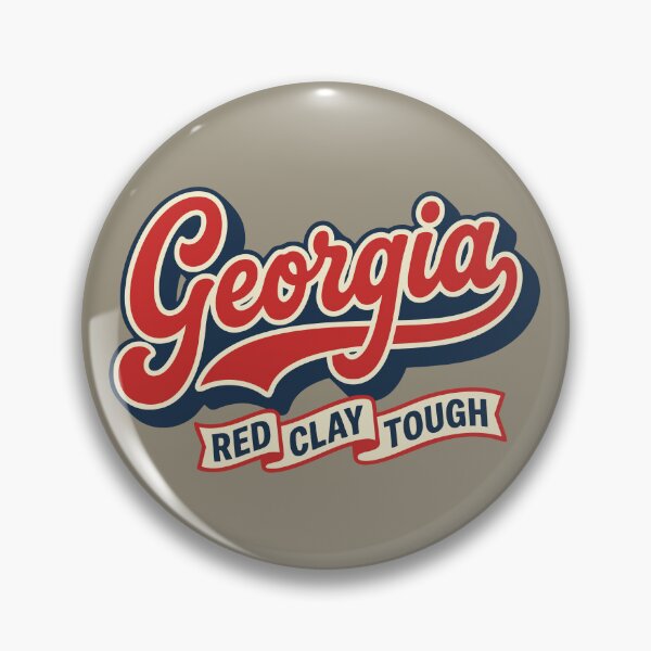 Item preview, Vintage Georgia Pride - Red Clay Tough Retro Script designed and sold by Cozy-Old-Pub.