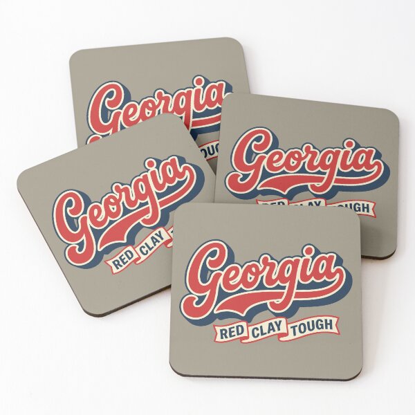 Item preview, Vintage Georgia Pride - Red Clay Tough Retro Script designed and sold by Cozy-Old-Pub.
