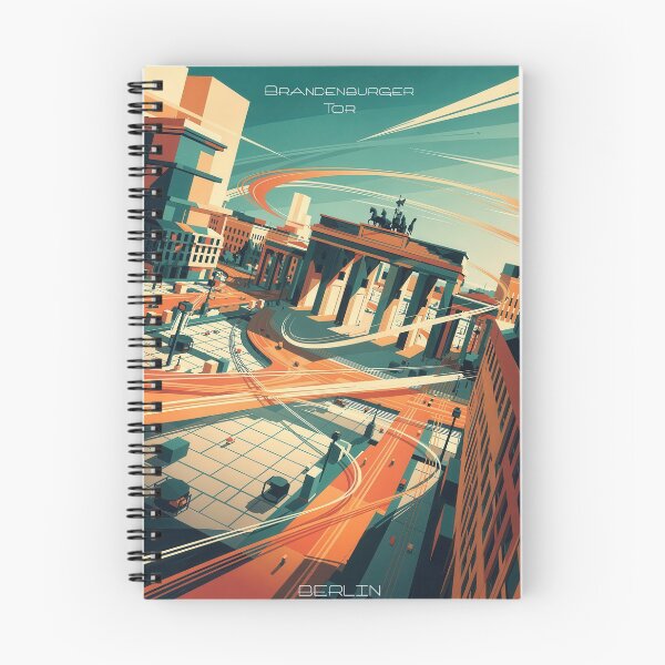 Item preview, Brandenburg Gate Berlin – Modern Retro City Landmark Poster designed and sold by Earth Celebration Designs.
