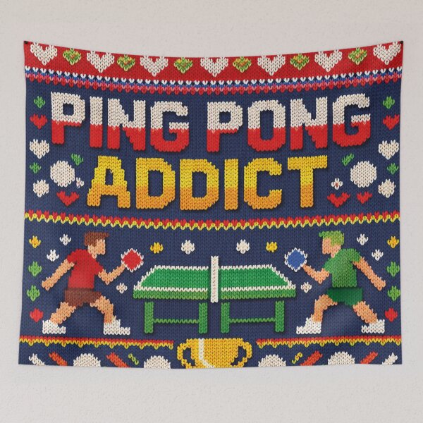 Item preview, Ping Pong Addict Table Tennis Knitting Pattern Sport designed and sold by Mauswohn.