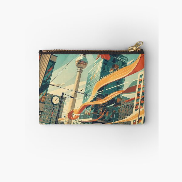 Item preview, Alexanderplatz Berlin – Modern Retro Cityscape Travel Poster designed and sold by Earth Celebration Designs.
