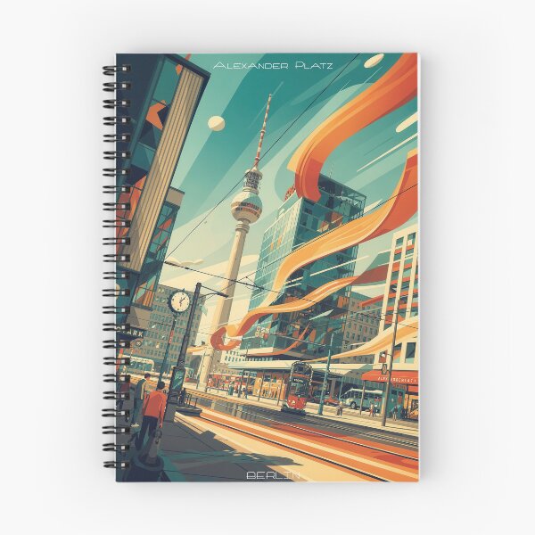 Item preview, Alexanderplatz Berlin – Modern Retro Cityscape Travel Poster designed and sold by Earth Celebration Designs.