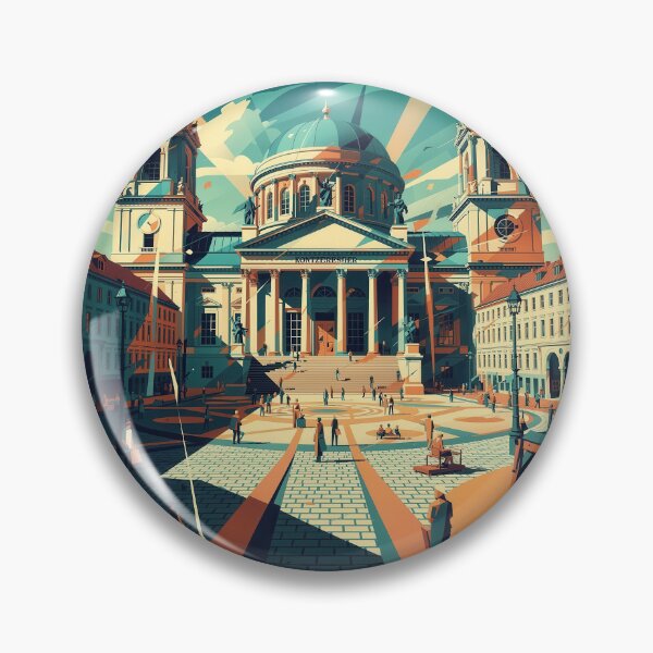 Item preview, Gendarmenmarkt Berlin – Modern Retro Architecture Travel Poster designed and sold by Earth Celebration Designs.