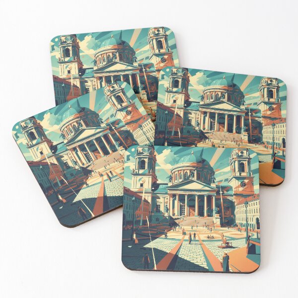 Item preview, Gendarmenmarkt Berlin – Modern Retro Architecture Travel Poster designed and sold by Earth Celebration Designs.