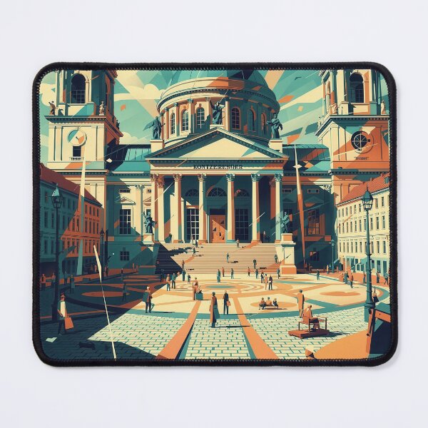 Item preview, Gendarmenmarkt Berlin – Modern Retro Architecture Travel Poster designed and sold by Earth Celebration Designs.