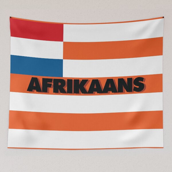 Item preview, Flag of the Orange Free State (1857) with "Afrikaans" Caption - Flag Merch designed and sold by Shirtorado.