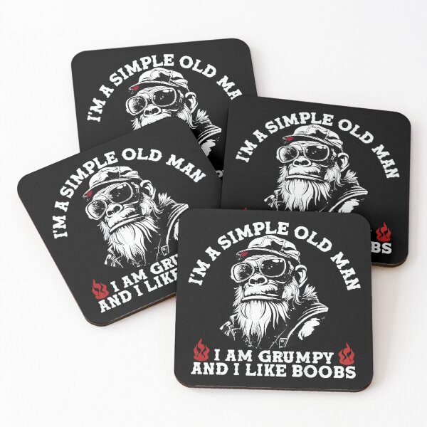 Item preview, I'm A Simple Old Man I Am Grumpy and I Like Boobs (On Back) designed and sold by SonnyZDavis.