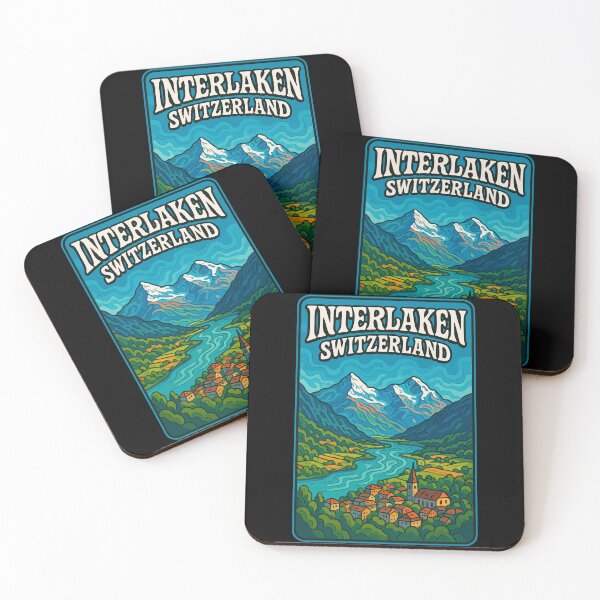 Item preview, Interlaken City Switzerland Alps designed and sold by TomFrontierArt.