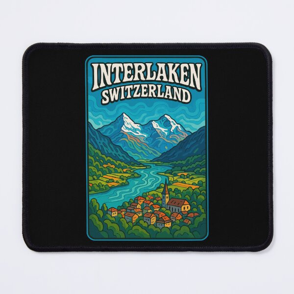 Item preview, Interlaken City Switzerland Alps designed and sold by TomFrontierArt.