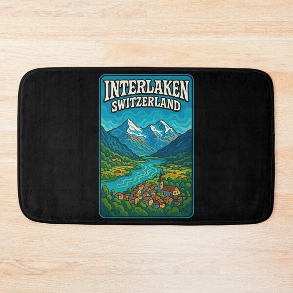 Item preview, Interlaken City Switzerland Alps designed and sold by TomFrontierArt.