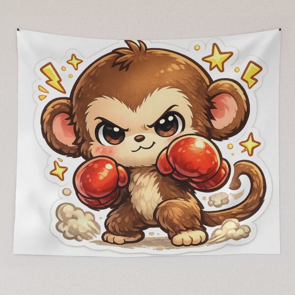 Item preview, Cute punch monkey  designed and sold by DoneAndDusted.