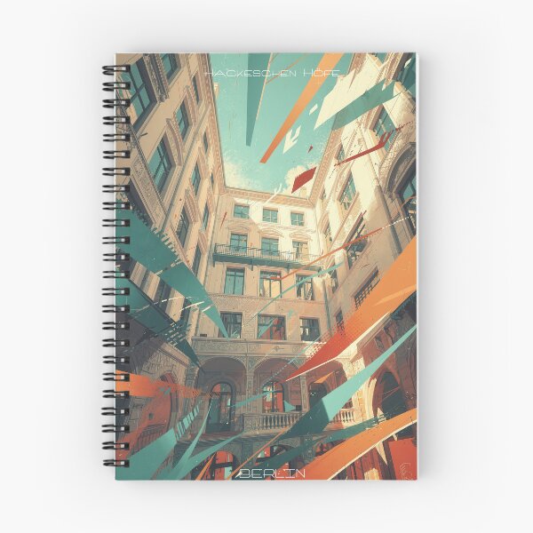 Item preview, Hackesche Höfe Berlin – Modern Retro Courtyard Architecture Poster designed and sold by Earth Celebration Designs.