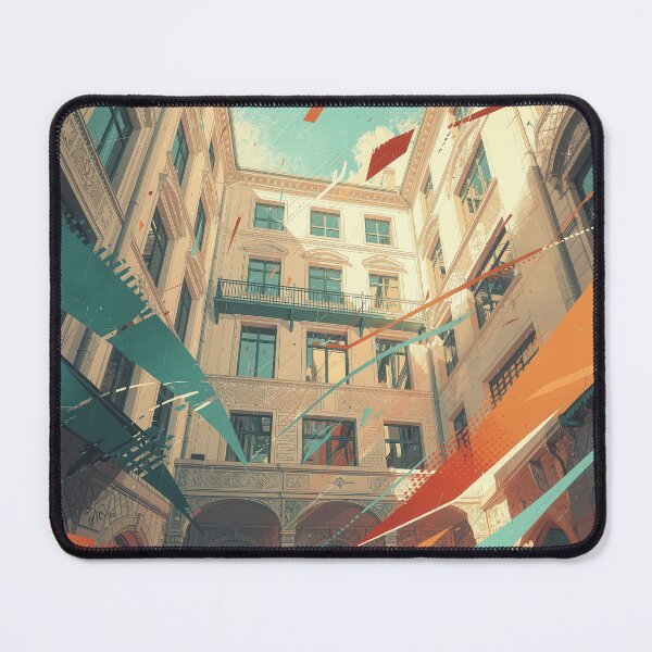 Item preview, Hackesche Höfe Berlin – Modern Retro Courtyard Architecture Poster designed and sold by Earth Celebration Designs.