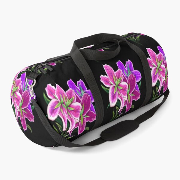 Item preview, Flowers of spring Lily Lilly flower painting - Stargazer oriental tiger lily bouquet of bloom with green leaves and stem Botanical Garden Gardener Gardening Lillies designed and sold by Artonmytee.