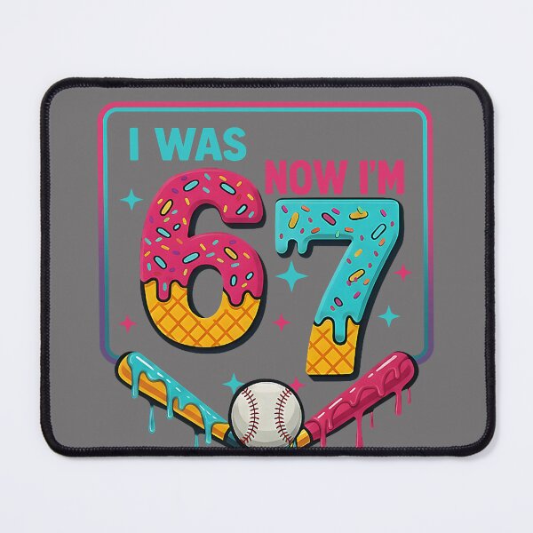 Item preview, I was 6 Now Im 7 Ice Cream Drip Baseball for Men Women Kids designed and sold by KristineLi.