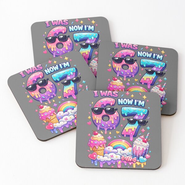 Item preview, I was 6 Now I'm 7 Ice Cream Dripping 67 Meme Kids Birthday 1 designed and sold by KristineLi.