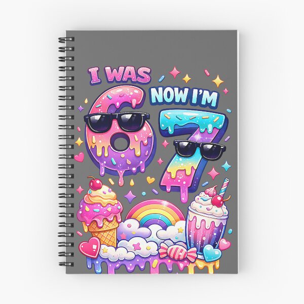 Item preview, I was 6 Now I'm 7 Ice Cream Dripping 67 Meme Kids Birthday 1 designed and sold by KristineLi.
