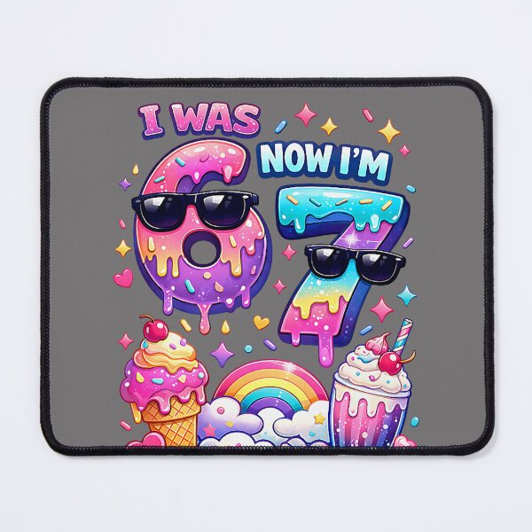 Item preview, I was 6 Now I'm 7 Ice Cream Dripping 67 Meme Kids Birthday 1 designed and sold by KristineLi.