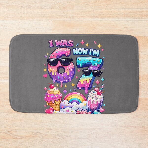 Item preview, I was 6 Now I'm 7 Ice Cream Dripping 67 Meme Kids Birthday 1 designed and sold by KristineLi.