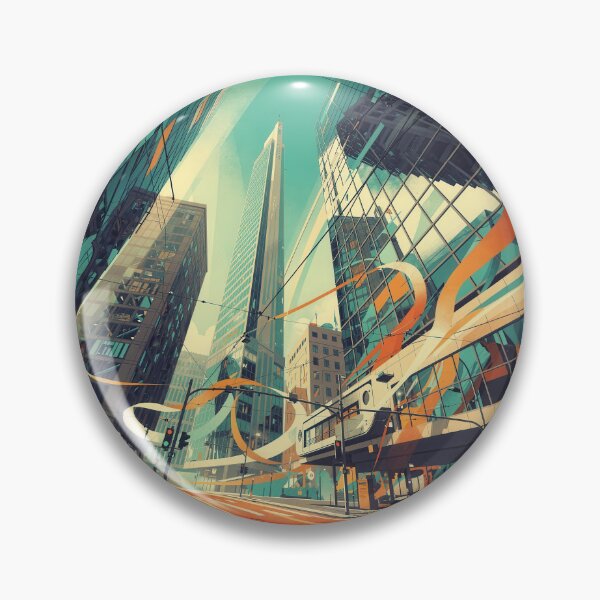 Item preview, Potsdamer Platz Berlin – Modern Retro Cityscape Travel Poster designed and sold by Earth Celebration Designs.