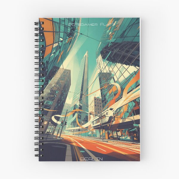 Item preview, Potsdamer Platz Berlin – Modern Retro Cityscape Travel Poster designed and sold by Earth Celebration Designs.
