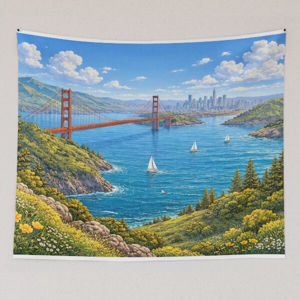 Item preview, San Francisco Bay Area, Golden Gate Bridge designed and sold by Myra365Art.