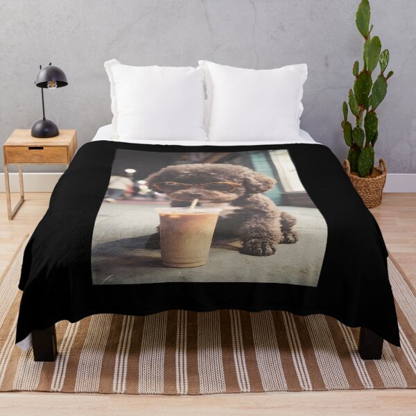 Item preview, Funny Poodle Drinking Iced Coffee designed and sold by Lakatosarpad.