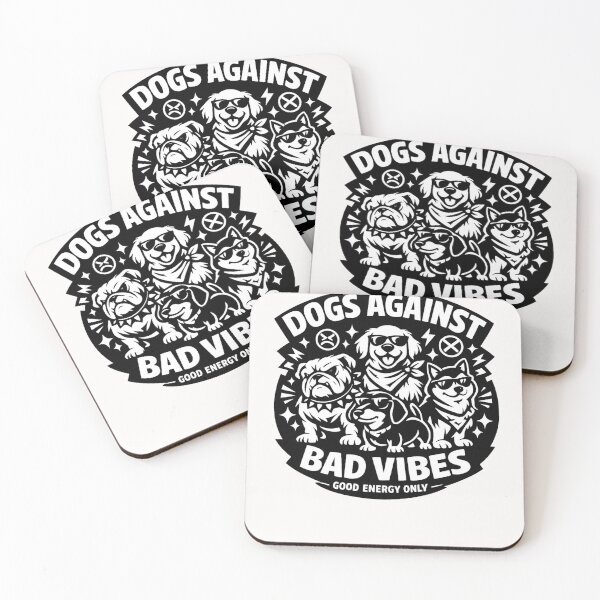 Item preview, Dogs Against Bad Vibes design funny dog lover humor designed and sold by Pawsome Quotes.