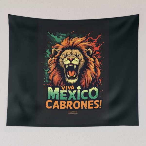 Item preview, Viva Mexico Cabrones – Lion Heart Mexican Pride Design designed and sold by owi-art.