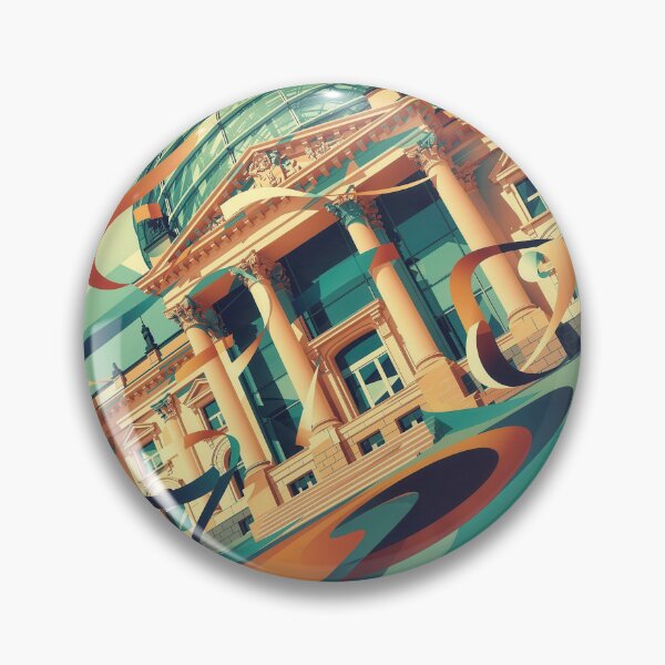 Item preview, Reichstag Building Berlin – Modern Retro Architecture Travel Poster designed and sold by Earth Celebration Designs.