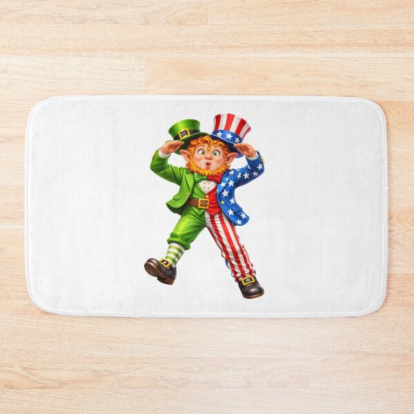 Item preview, Irish American Leprechaun – Patriotic USA Ireland St. Patrick’s Day designed and sold by Rough Sketches – Ireland Inspired Art.