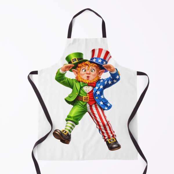 Item preview, Irish American Leprechaun – Patriotic USA Ireland St. Patrick’s Day designed and sold by Rough Sketches – Ireland Inspired Art.
