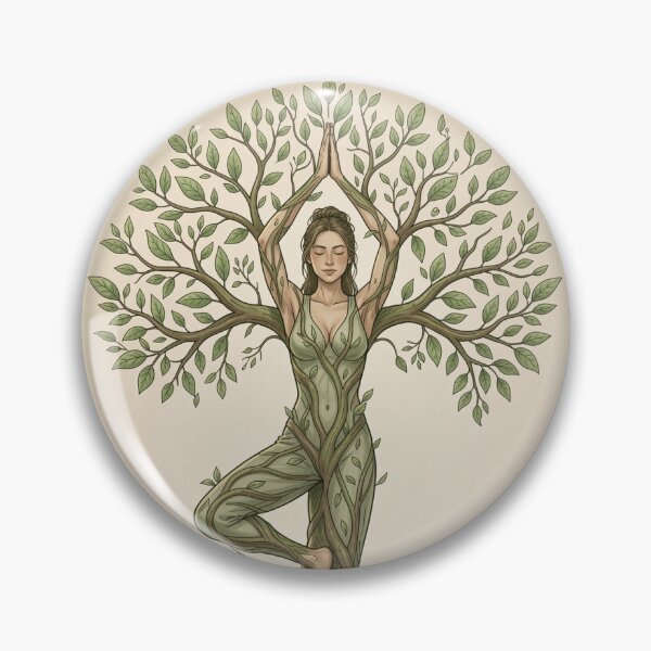 Item preview, Tree of Life Yoga – Harmony with Nature Illustration designed and sold by myforestfog.