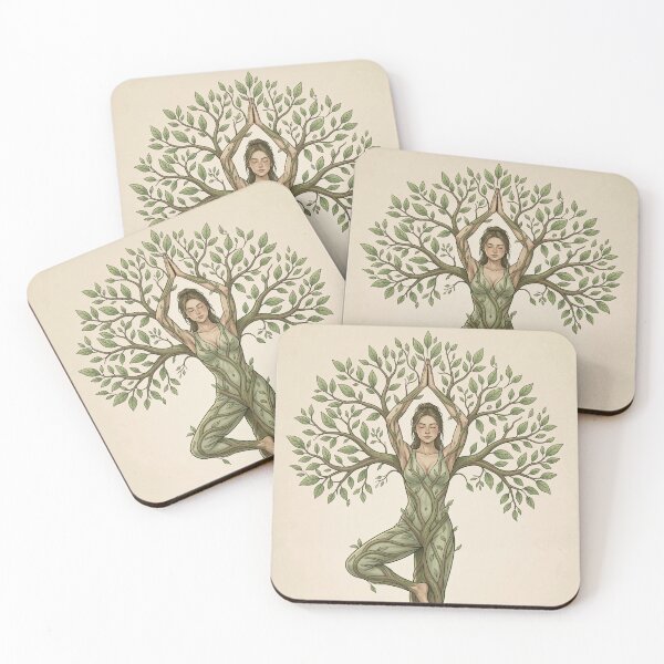 Item preview, Tree of Life Yoga – Harmony with Nature Illustration designed and sold by myforestfog.