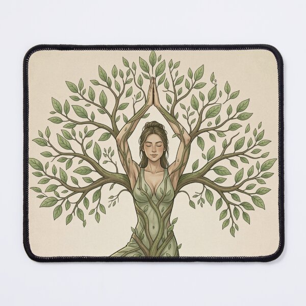 Item preview, Tree of Life Yoga – Harmony with Nature Illustration designed and sold by myforestfog.