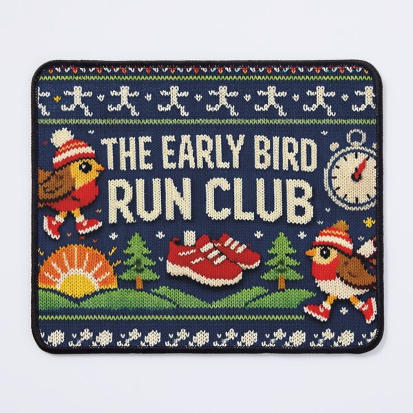 Item preview, Early Bird Run Club Jogging Knitting Pattern Motivation designed and sold by Mauswohn.