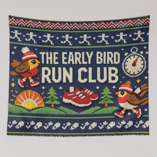 Item preview, Early Bird Run Club Jogging Knitting Pattern Motivation designed and sold by Mauswohn.