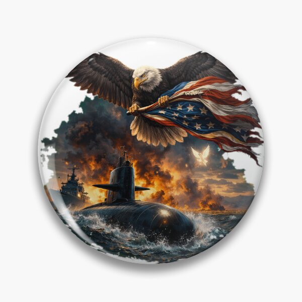 Item preview, Patriotic Eagle and Submarine designed and sold by TailTraceDesign.