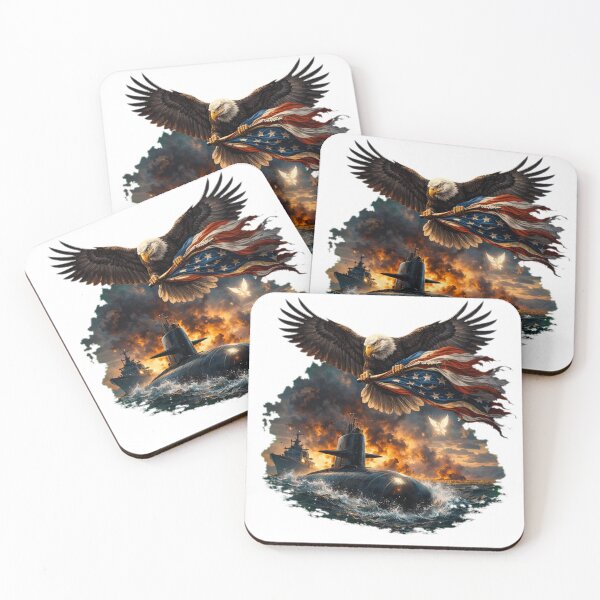 Item preview, Patriotic Eagle and Submarine designed and sold by TailTraceDesign.
