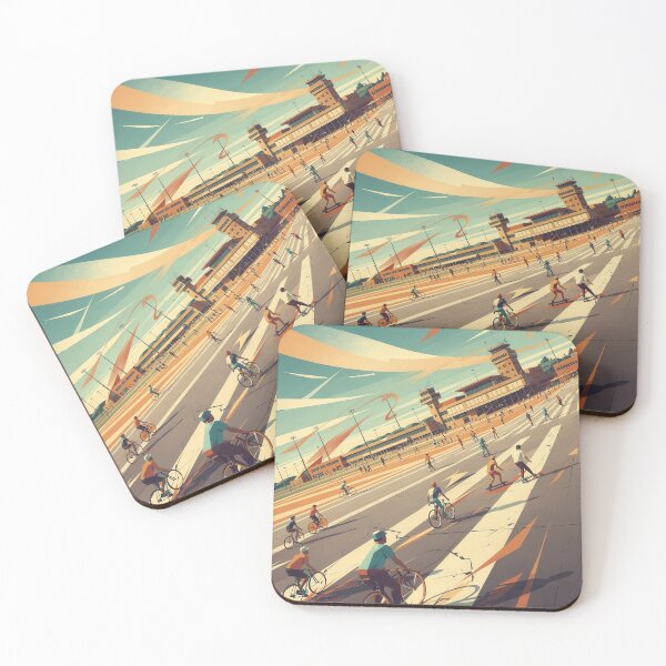 Item preview, Tempelhofer Feld Berlin – Modern Retro Urban Landscape Poster designed and sold by Earth Celebration Designs.