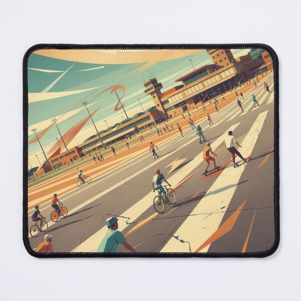 Item preview, Tempelhofer Feld Berlin – Modern Retro Urban Landscape Poster designed and sold by Earth Celebration Designs.