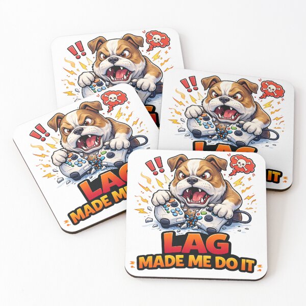 Item preview, Lag Made Me Do It Angry Gamer Dog designed and sold by the-dovlat.
