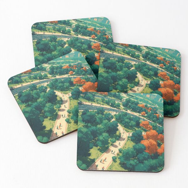 Item preview, Tiergarten Berlin – Modern Retro Park Landscape Travel Poster designed and sold by Earth Celebration Designs.