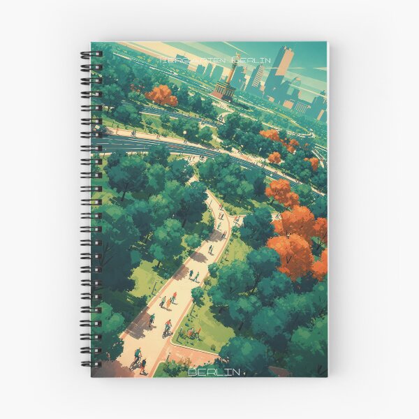 Item preview, Tiergarten Berlin – Modern Retro Park Landscape Travel Poster designed and sold by Earth Celebration Designs.