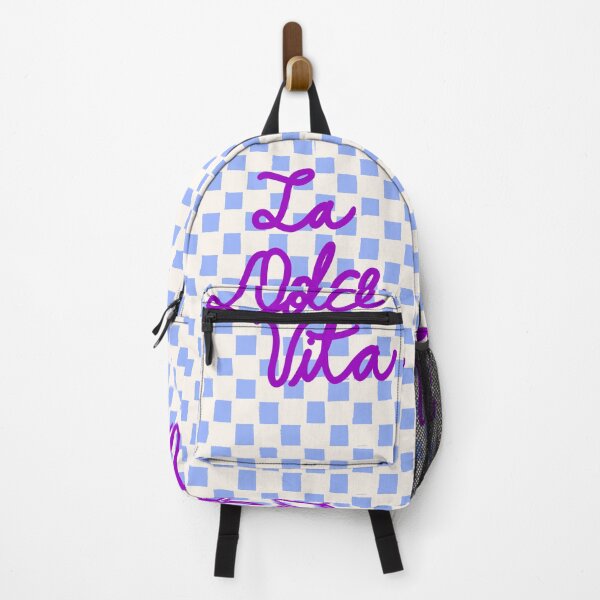 Item preview, La Dolce Vita Sweet Life Italian Quote Blue Checkered Minimalist designed and sold by MaiZephyr.