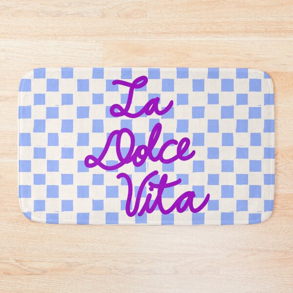 Item preview, La Dolce Vita Sweet Life Italian Quote Blue Checkered Minimalist designed and sold by MaiZephyr.