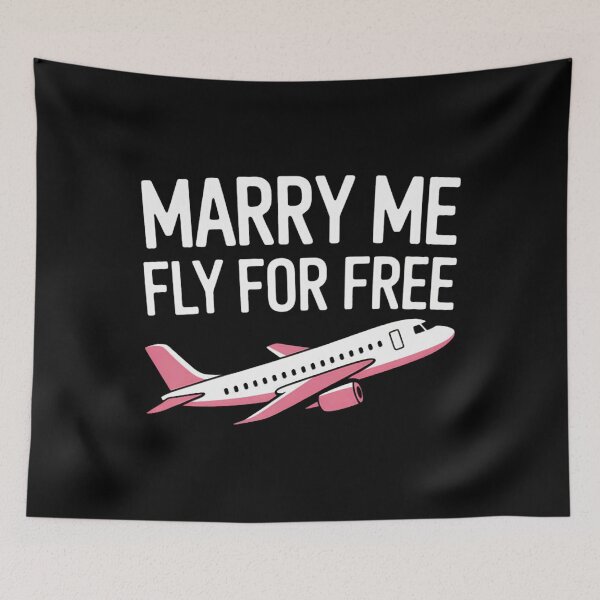 Item preview, Marry Me Fly For Free Flight Attendant Stewardess Cabin Crew designed and sold by KavonGorczany.